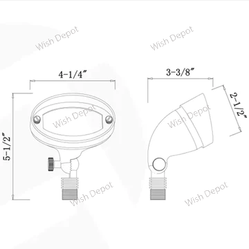 Brass Oval LED Directional Flood Light Adjustable Lighting