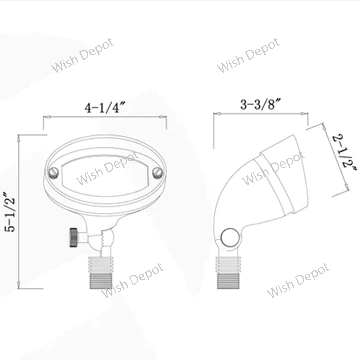 FPB03 4x/8x/12x Package Brass Oval LED Directional Flood Light Adjustable Lighting 5W 3000K Bulb