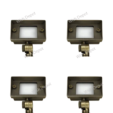 FPBCC04 4x/8x/12x Package Cast Brass 3CCT Adjustable 2W-7W Rectangular Built-In LED Flood Light Low Voltage Fixture