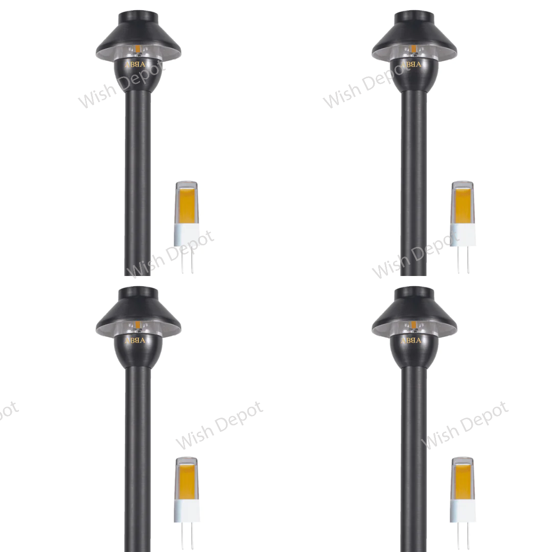 PLB01 4x/8x/12x Package 12V G4 Snub Low Voltage Heavy Duty Cast Brass Outdoor LED Pathway Light 2W 3000K Bulb