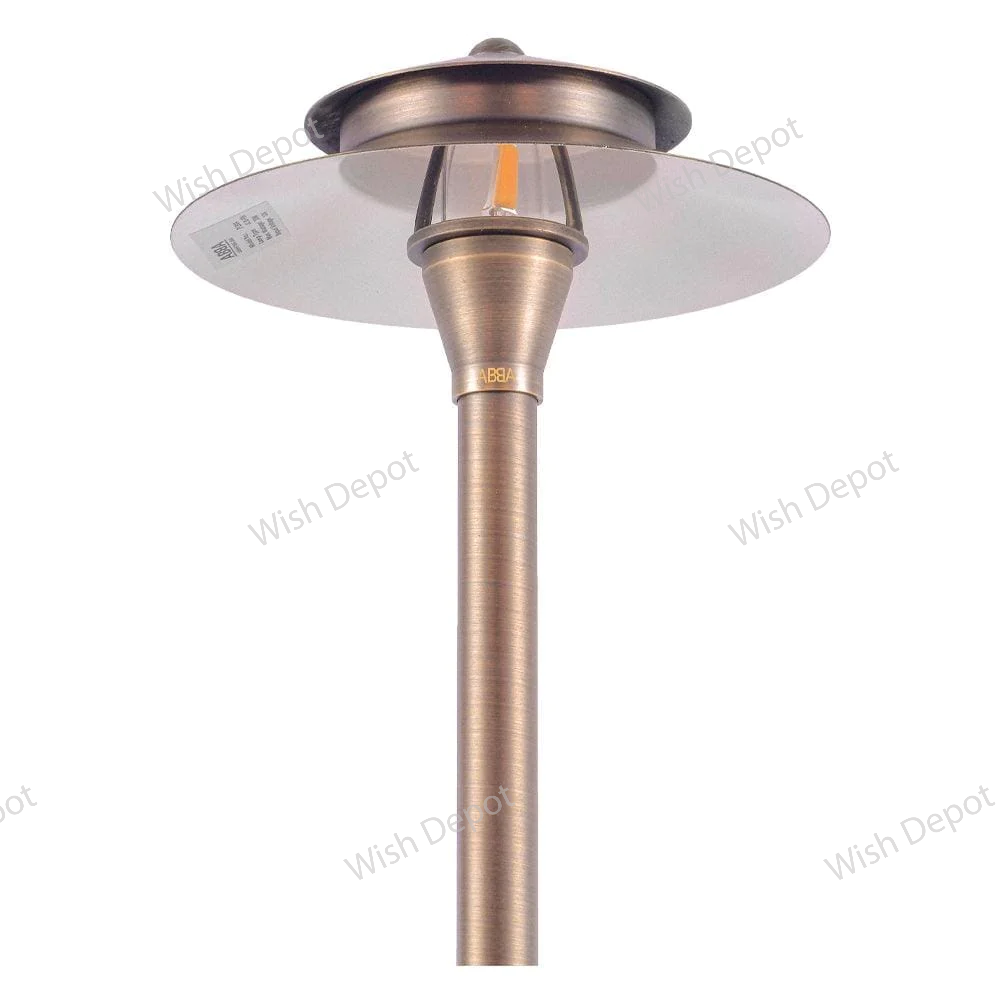 PLB04 4x/8x/12x Package Two Tier Brass LED Pagoda Low Voltage Pathway Light 5W 3000K Bulb