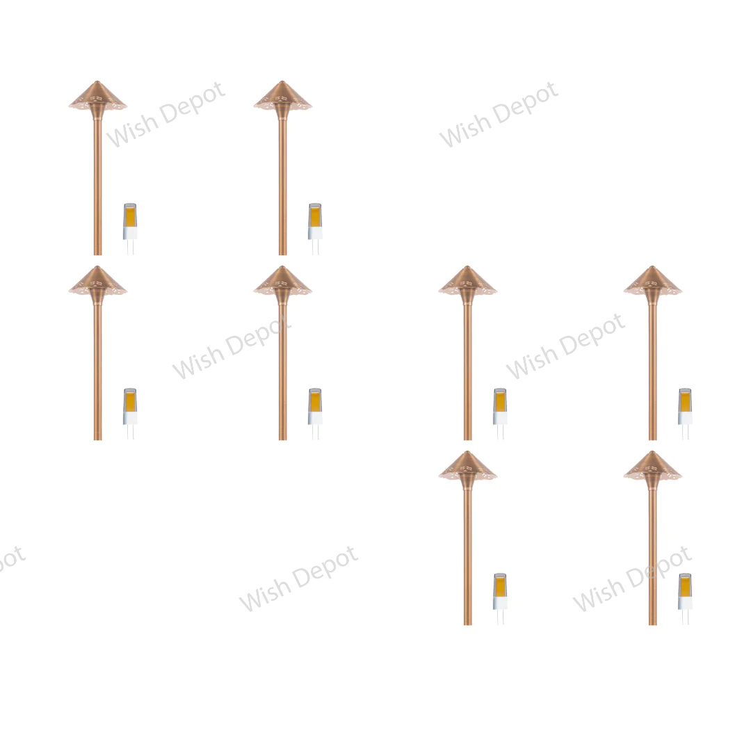 PLB12 4x/8x/12x Package Brass LED Low Voltage Pathway Outdoor Lighting Landscape Fixture 5W 3000K