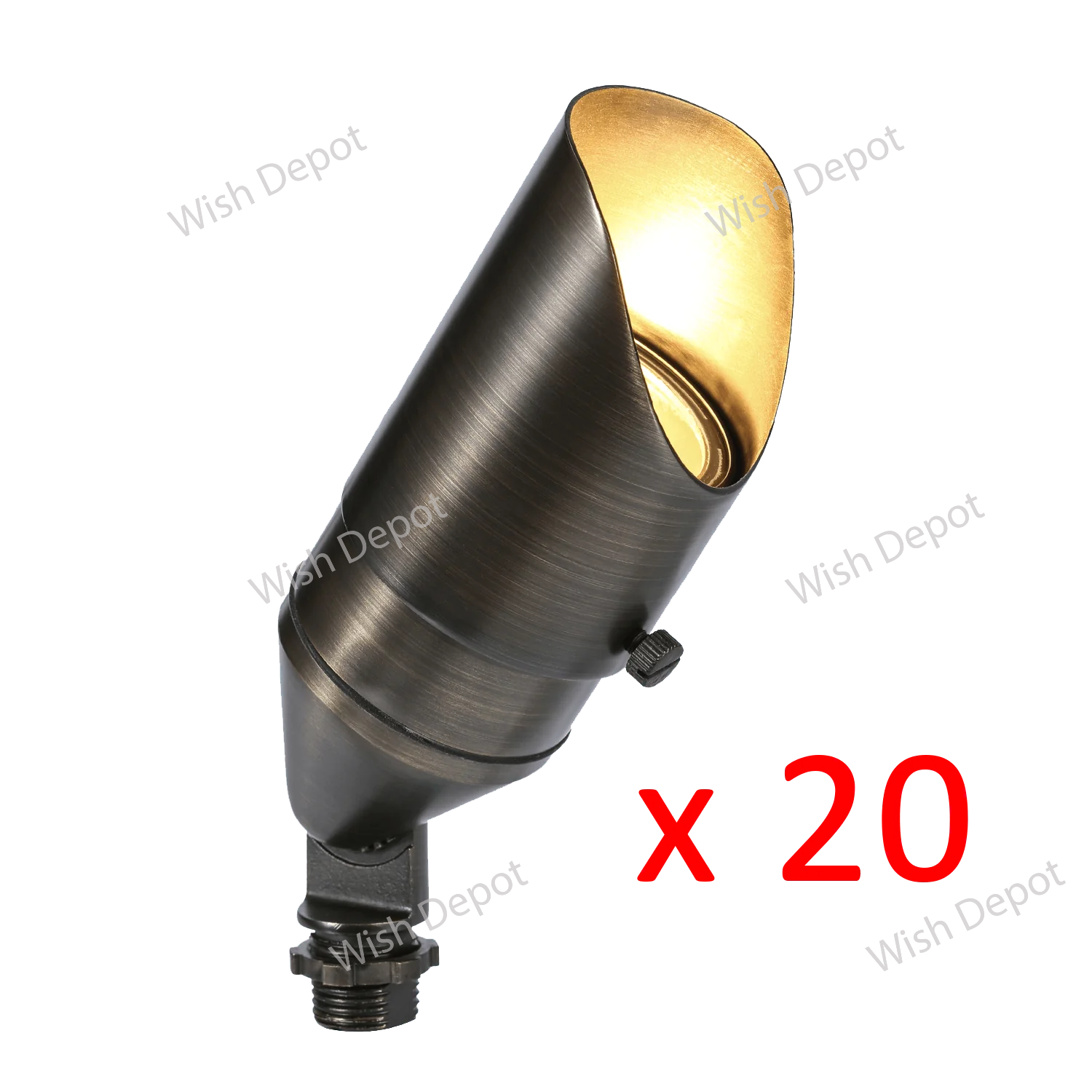 RAL8105 x20 Package Brass Bullet Accent Light Low Voltage LED Outdoor Landscape Spotlight