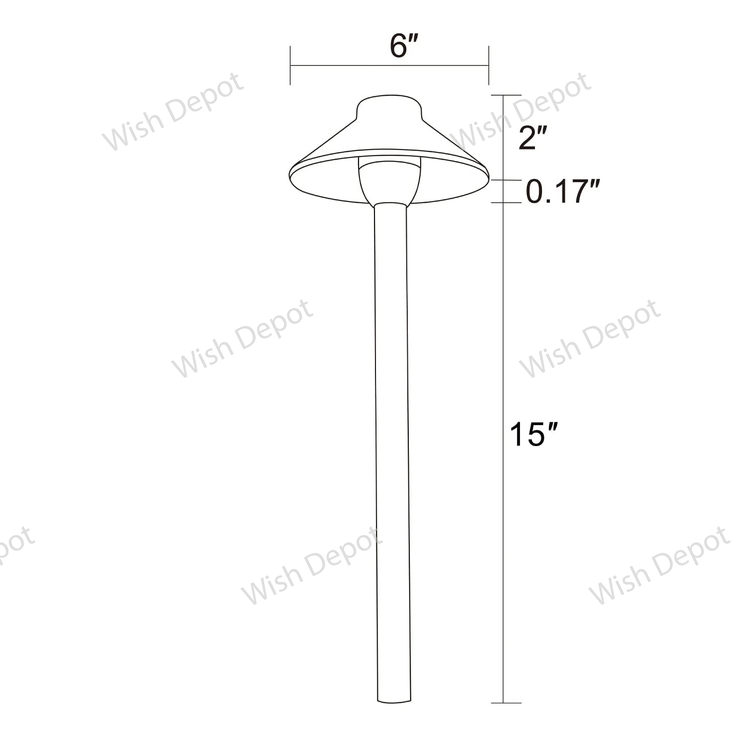 RPL8901 x12 Package Outdoor Garden Pathway Light | Low Voltage Brass Path Light