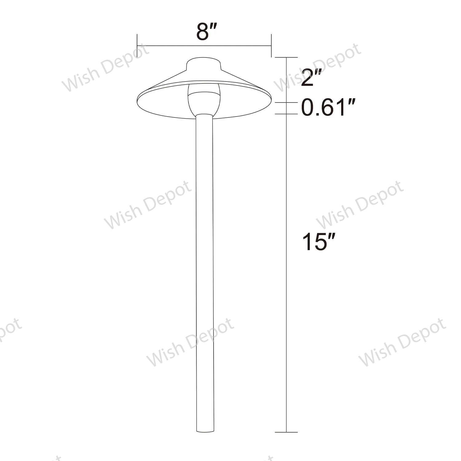 RPL8902 x12 Package Outdoor Garden Pathway Light | Low Voltage Brass Path Light