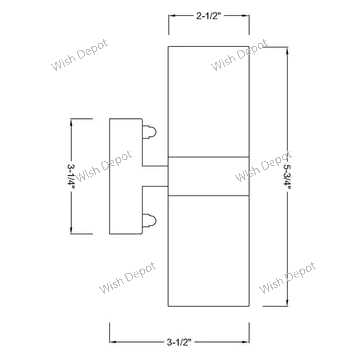 SCB05 LED Cylinder Up Down Light 2 Directional Brass Sconce Lighting