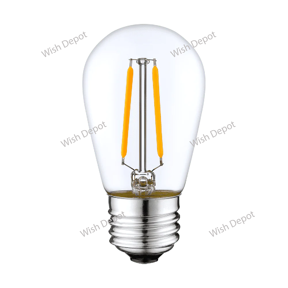 SL101 Replacement Light Bulbs 2W LED E26 12V Low Voltage Edison Style for Bistro String Lights