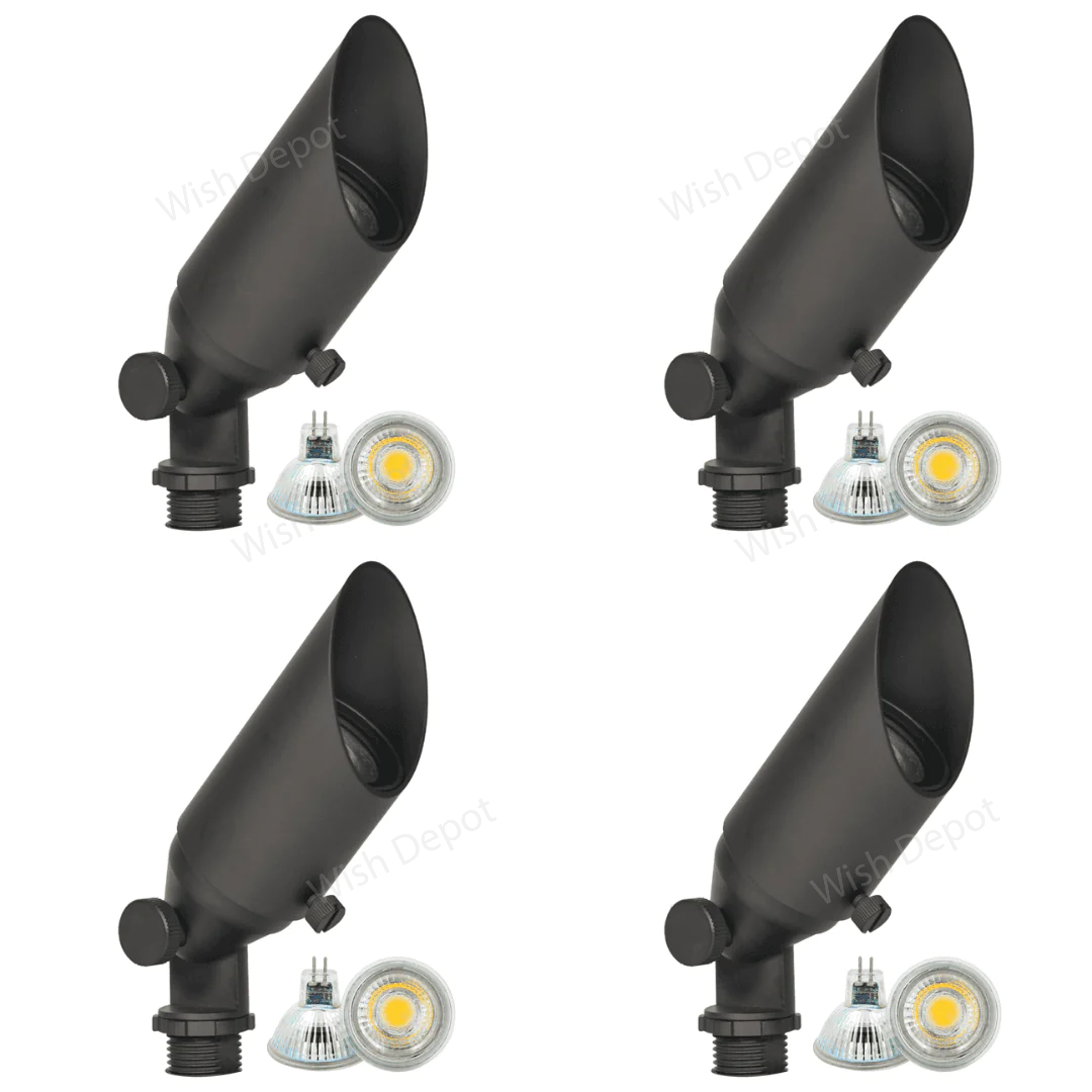 SPB11 4x/8x/12x Package Low Voltage Small Directional Bullet Light Outdoor Landscape Spotlight With 2W 3000K Bulb