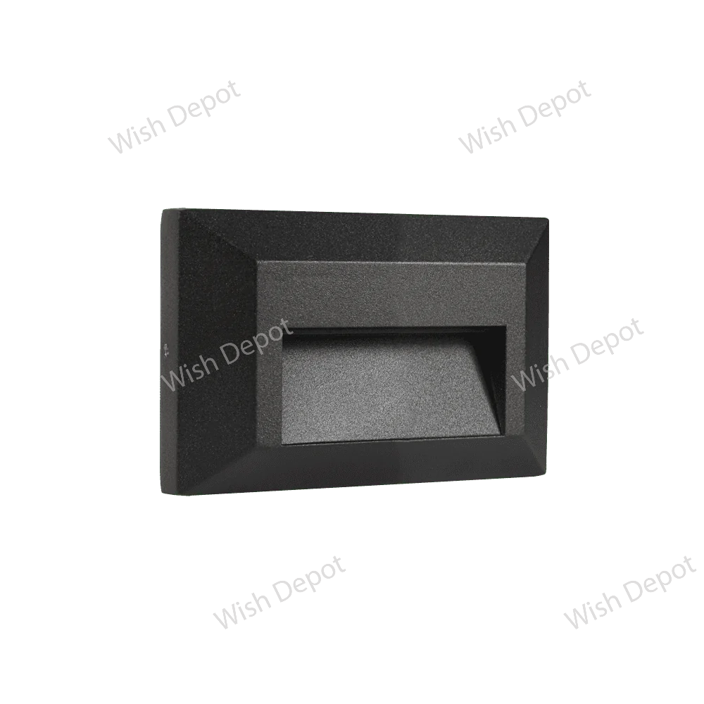 STA03 4W Low Voltage Cast Aluminum Rectangular Surface Mount LED Stair Step or Deck Light