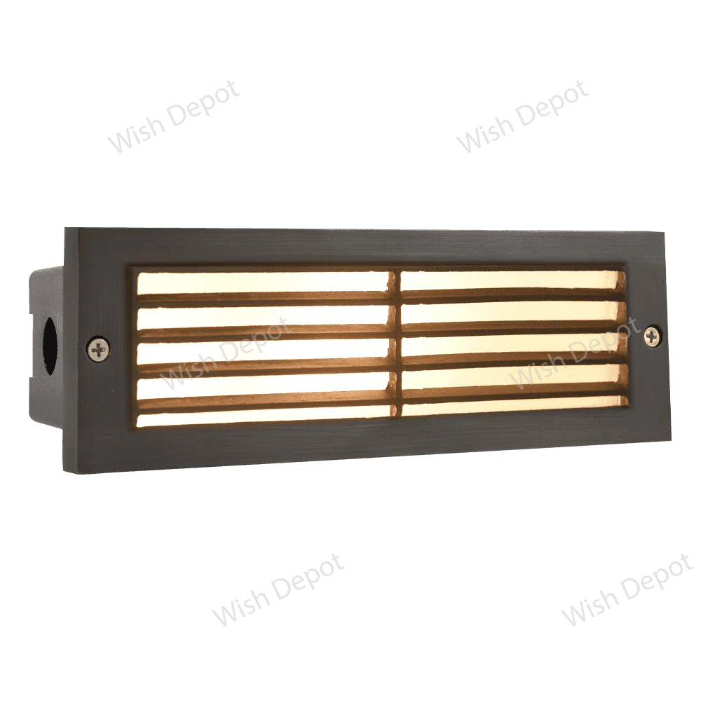 STB03 Louver Horizontal LED Brick Lights Warm White Edge Outdoor Step Light