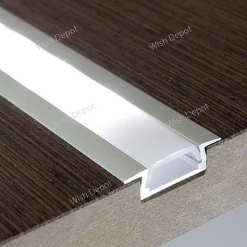 APM Rectangular 8 ft Aluminum Channel LED Strip Light Cover End Caps