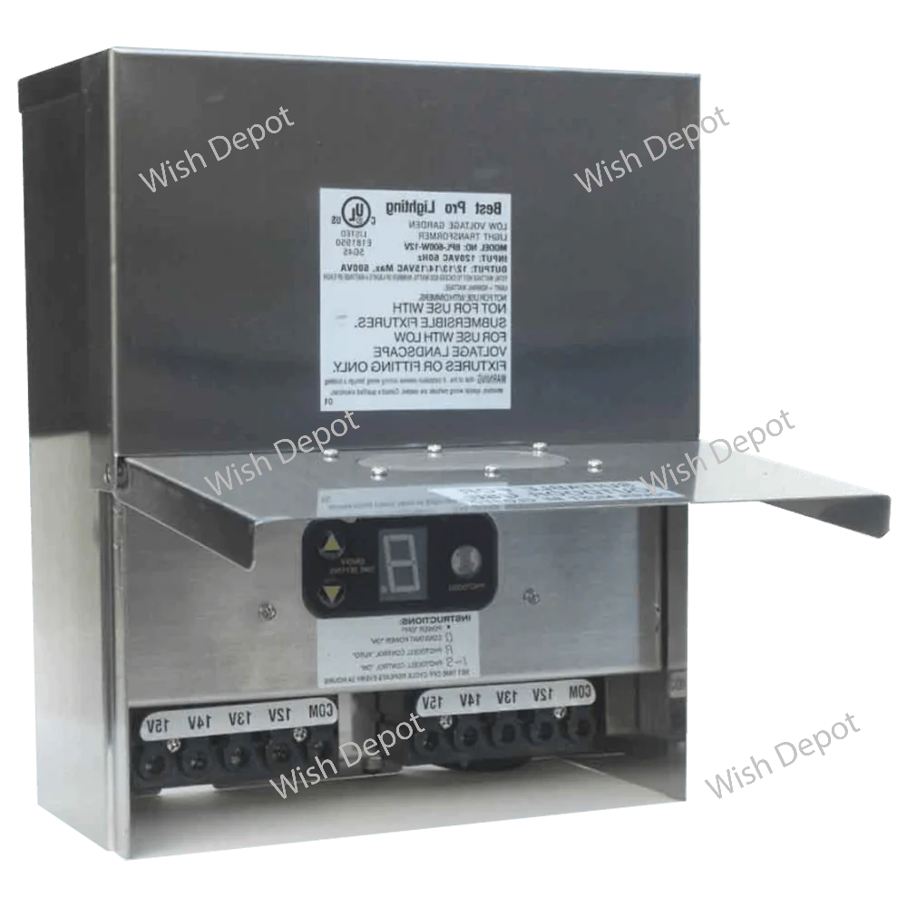 TS600 600W Multi Tap Low Voltage Transformer with Digital Timer IP65 Waterproof