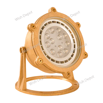 ULB02 4x/8x/12x Package Cast Brass PAR36 LED Low Voltage Underwater Pond Light IP68 Waterproof 10W 3000K Bulb