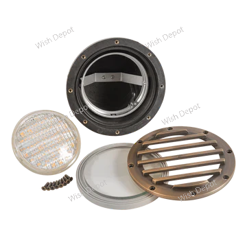 UNB01 Cast Brass Low Voltage Grille Commercial PAR36 LED In-ground Well Light IP65 Waterproof