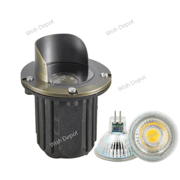 UNB03 4x/8x/12x Package Cast Brass Low Voltage Shielded LED In-ground Well Light IP65 Waterproof 5W 3000K Bulb