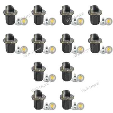 UNB03 4x/8x/12x Package Cast Brass Low Voltage Shielded LED In-ground Well Light IP65 Waterproof 5W 3000K Bulb