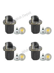 UNB03 4x/8x/12x Package Cast Brass Low Voltage Shielded LED In-ground Well Light IP65 Waterproof 5W 3000K Bulb