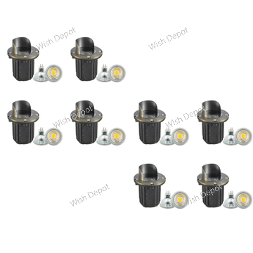 UNB03 4x/8x/12x Package Cast Brass Low Voltage Shielded LED In-ground Well Light IP65 Waterproof 5W 3000K Bulb