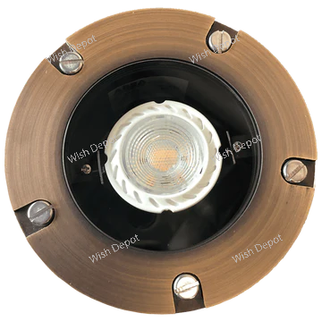 UNB04 4x/8x/12x Package Cast Brass Low Voltage Round LED In-Ground Well Light IP65 Waterproof 5W 3000K Bulb