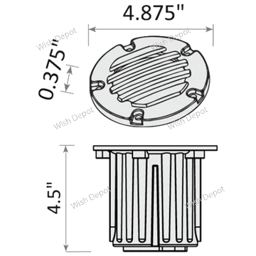 UNB06 Cast Brass Low Voltage Round Grill LED In-Ground Well Light IP65 Waterproof