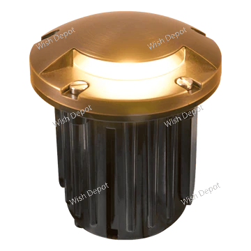 UNB09 4x/8x/12x Package Cast Brass Round Mono-Directional Low Voltage LED In-ground Light 5W 3000K Bulb