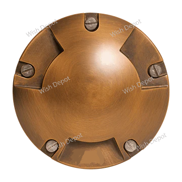 UNB11 Cast Brass Round Tri-Directional Low Voltage LED In-ground Light