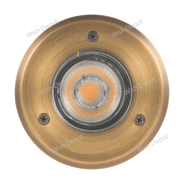 UNB12 4x/8x/12x Package Cast Brass Low Voltage Round LED In-ground Well Light IP65 Waterproof 5W 3000K Bulb