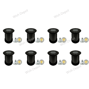 UNS02 4x/8x/12x Package Waterproof In-Ground Low Voltage LED Underground Light Landscape Lighting 5W 3000K Bulb