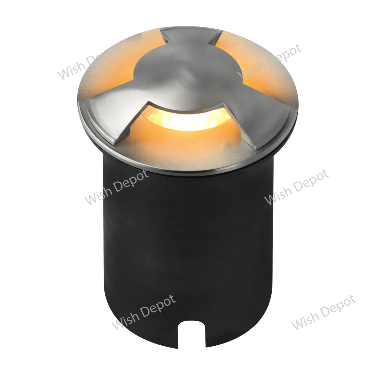 UNS05 Stainless Steel Tri Directional Three Slit In-Ground Low Voltage LED In Ground Landscape Lighting