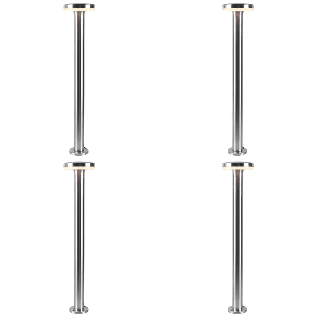 CDPS72 4x/8x/12x Package 7W Stainless Steel Bollard Pathway Lighting LED Circle Top Modern Low Voltage