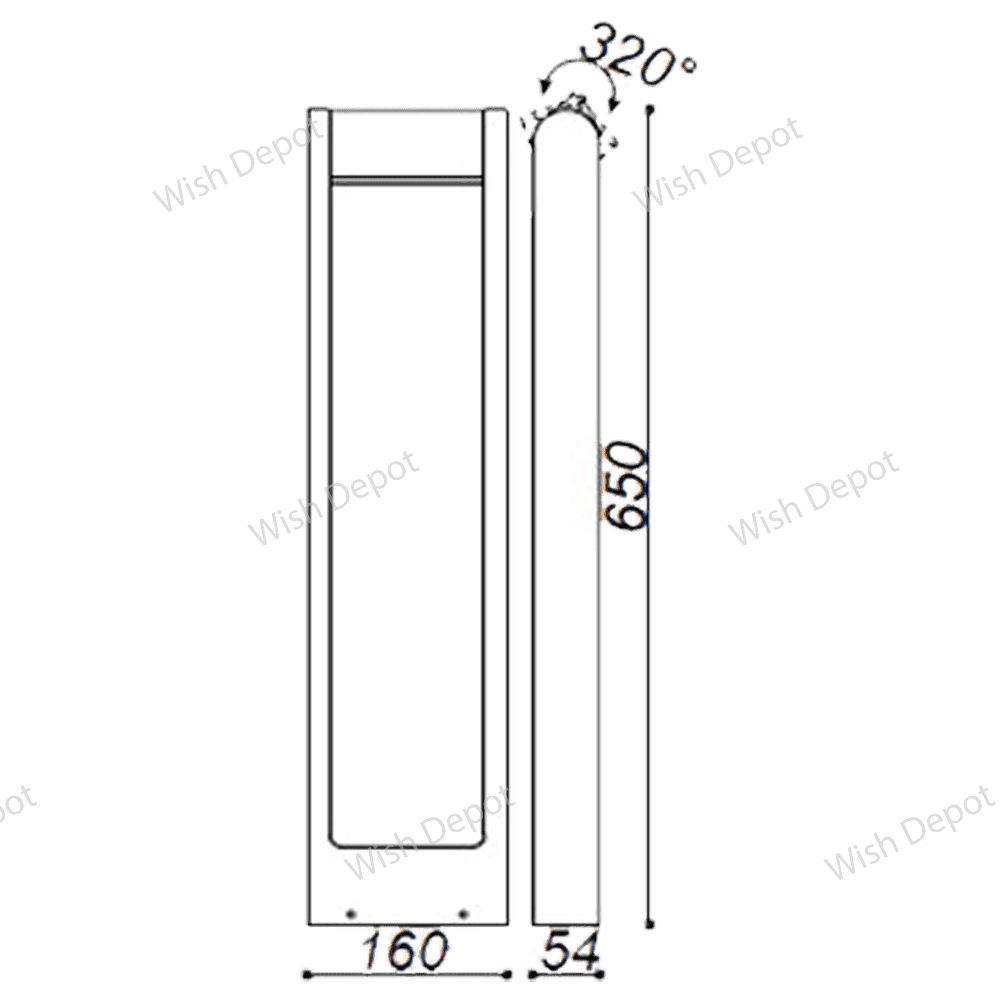 CDPA56 4x/8x/12x Package 8W Low Voltage LED Rectangular Adjustable Bollard Landscape Pathway Lighting