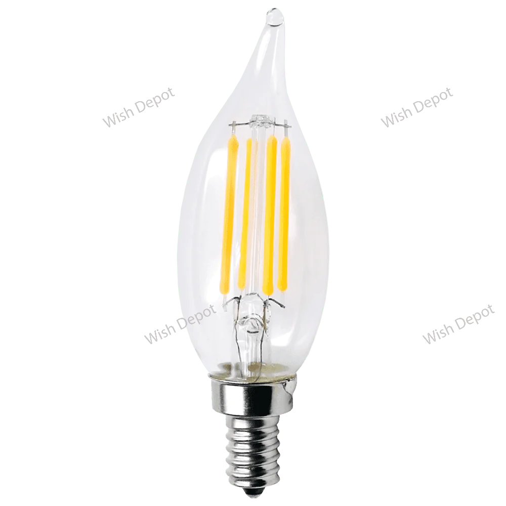 E12 3W LED Filament Candelabra Outdoor Bulbs Dimmable Energy Saving Light Bulb