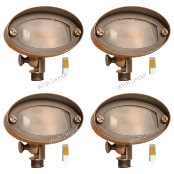 FPB03 4x/8x/12x Package Brass Oval LED Directional Flood Light Adjustable Lighting 5W 3000K Bulb