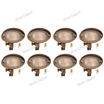 FPB03 4x/8x/12x Package Brass Oval LED Directional Flood Light Adjustable Lighting 5W 3000K Bulb