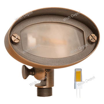 FPB03 4x/8x/12x Package Brass Oval LED Directional Flood Light Adjustable Lighting 5W 3000K Bulb