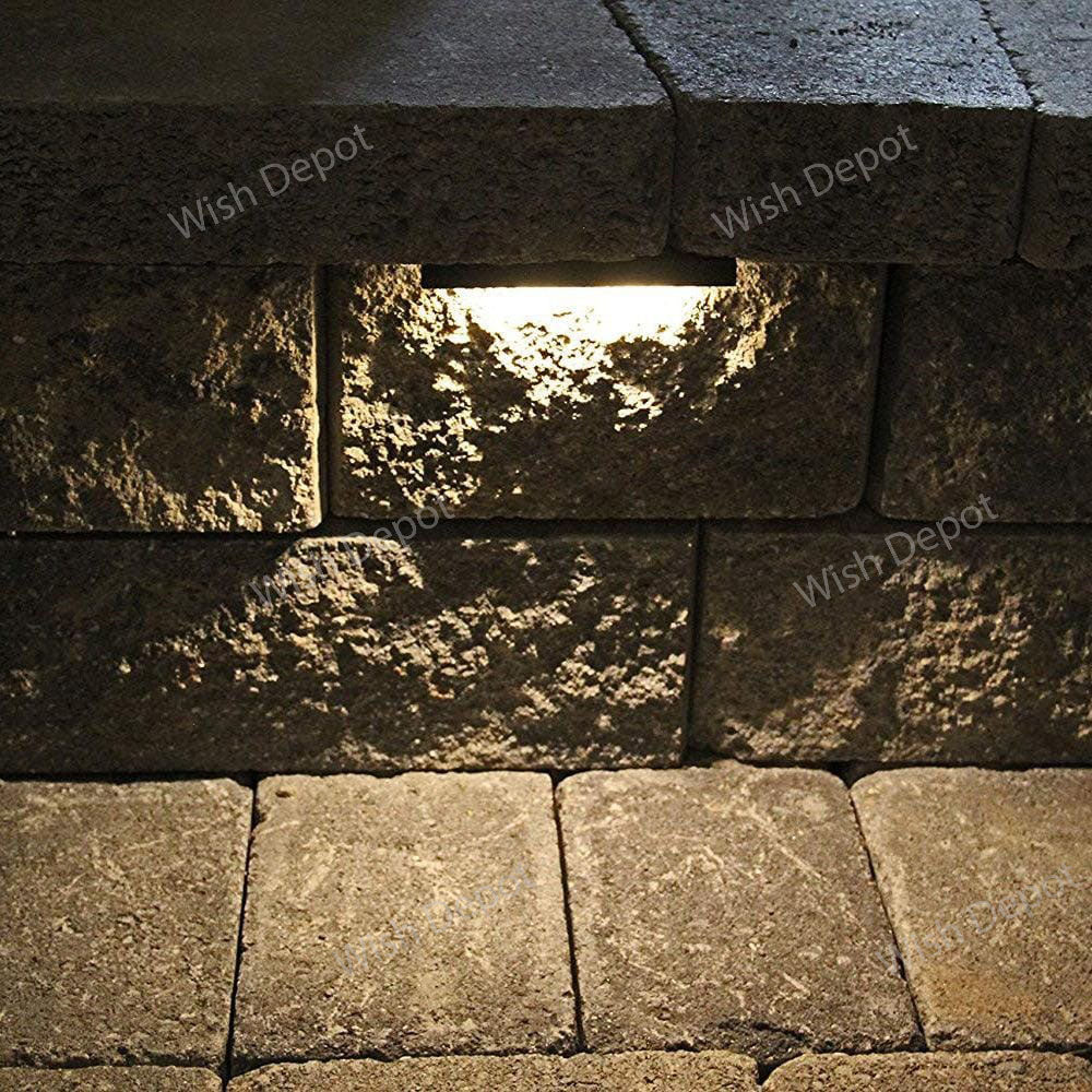 STB12 Brass LED Retaining Wall Light Low Voltage Hardscape Paver Lighting