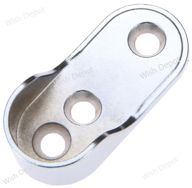 Oval Wardrobe Rail End Brackets Steel Closet Rod Socket Holder