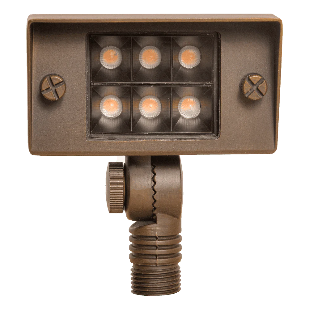 Brass Rectangular Built-In Adjustable 2W-7W LED Flood Light