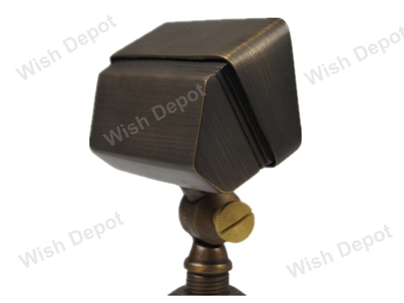 Brass Rectangular LED Directional Flood Light Adjustable Lighting