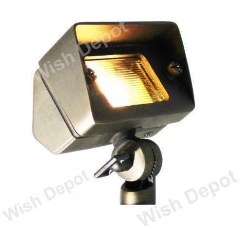 Brass Rectangular LED Directional Flood Light Adjustable Lighting