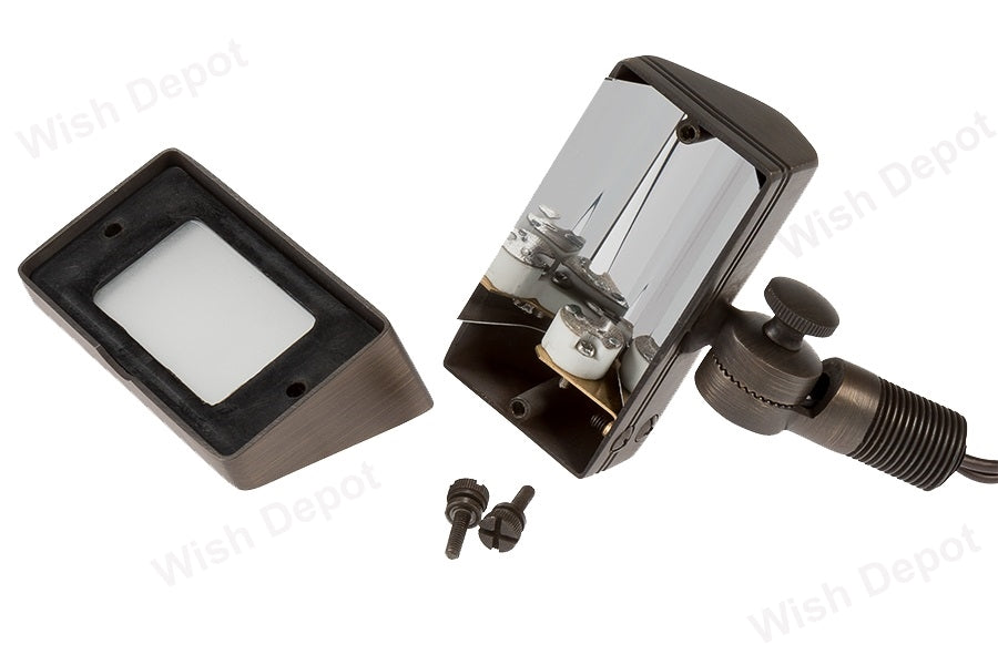 Brass Rectangular LED Directional Flood Light Adjustable Lighting
