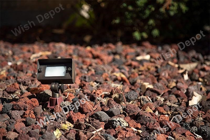 Brass Rectangular LED Directional Flood Light Adjustable Lighting