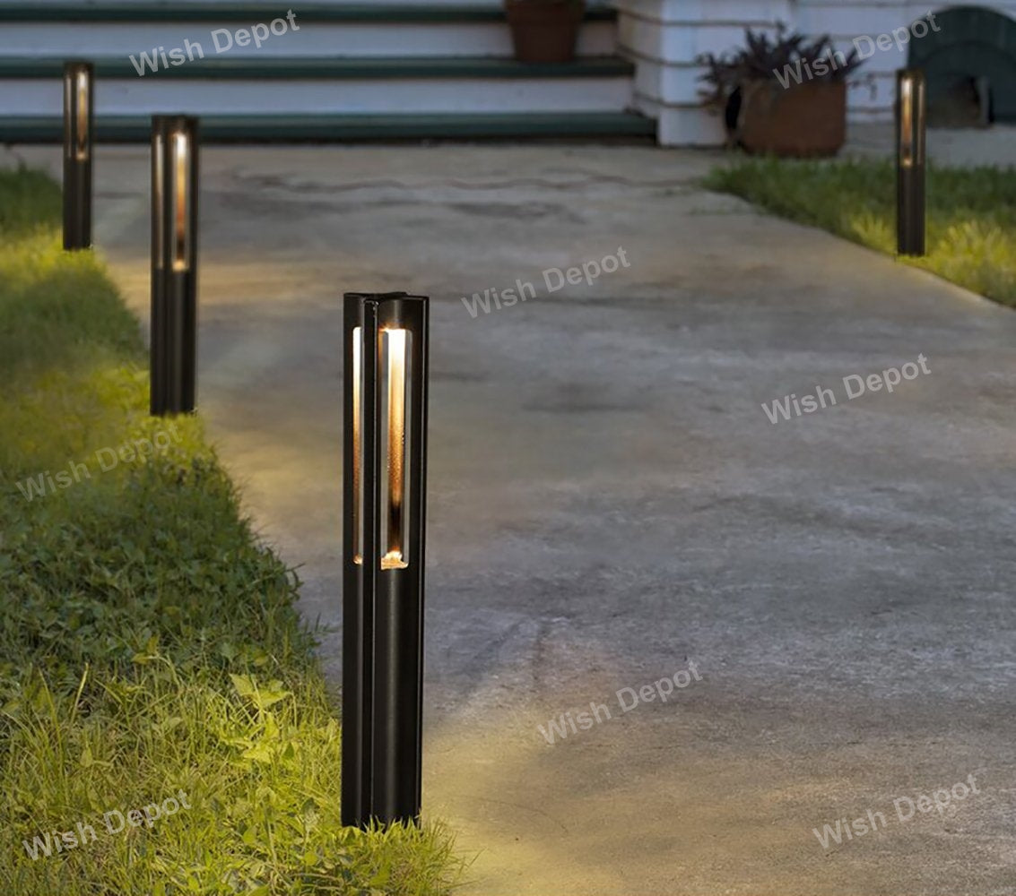 Low Voltage LED Rectangular Bollard Light Outdoor Path Lighting