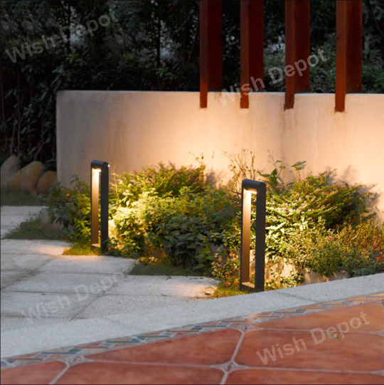 Low Voltage LED Rectangular Adjustable Bollard Light Landscape Pathway Lighting