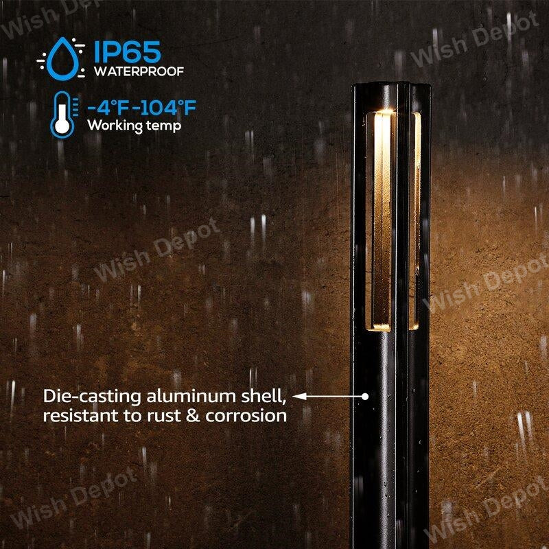 Low Voltage LED Rectangular Bollard Light Outdoor Path Lighting