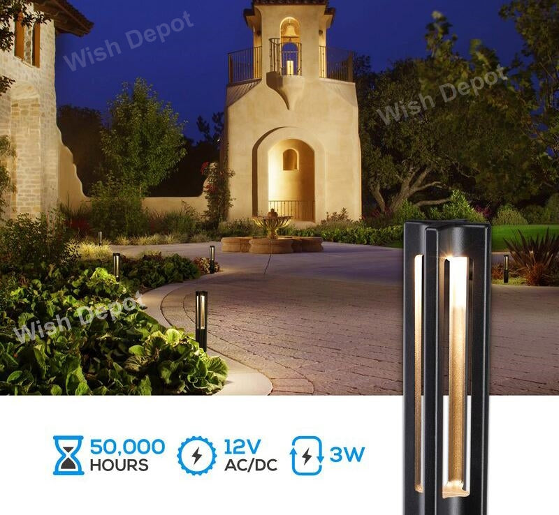 Low Voltage LED Rectangular Bollard Light Outdoor Path Lighting