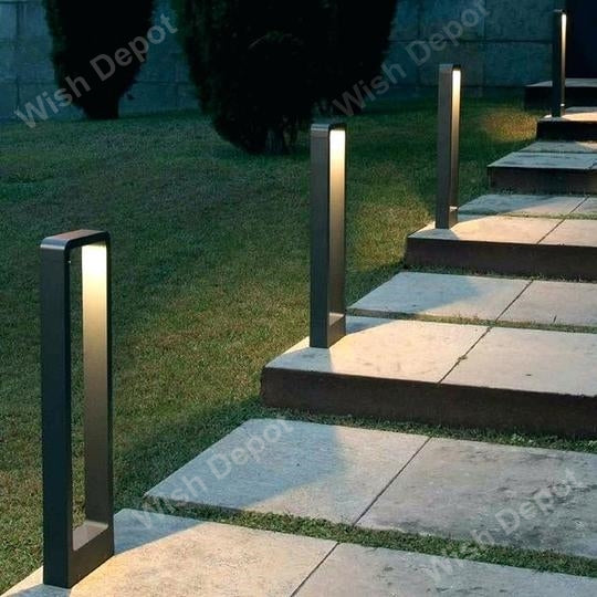 Low Voltage LED Rectangular Adjustable Bollard Light Landscape Pathway Lighting