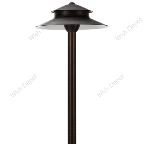 Two Tier Brass Path Low Voltage Pagoda Light Led Landscape Lighting Fixture