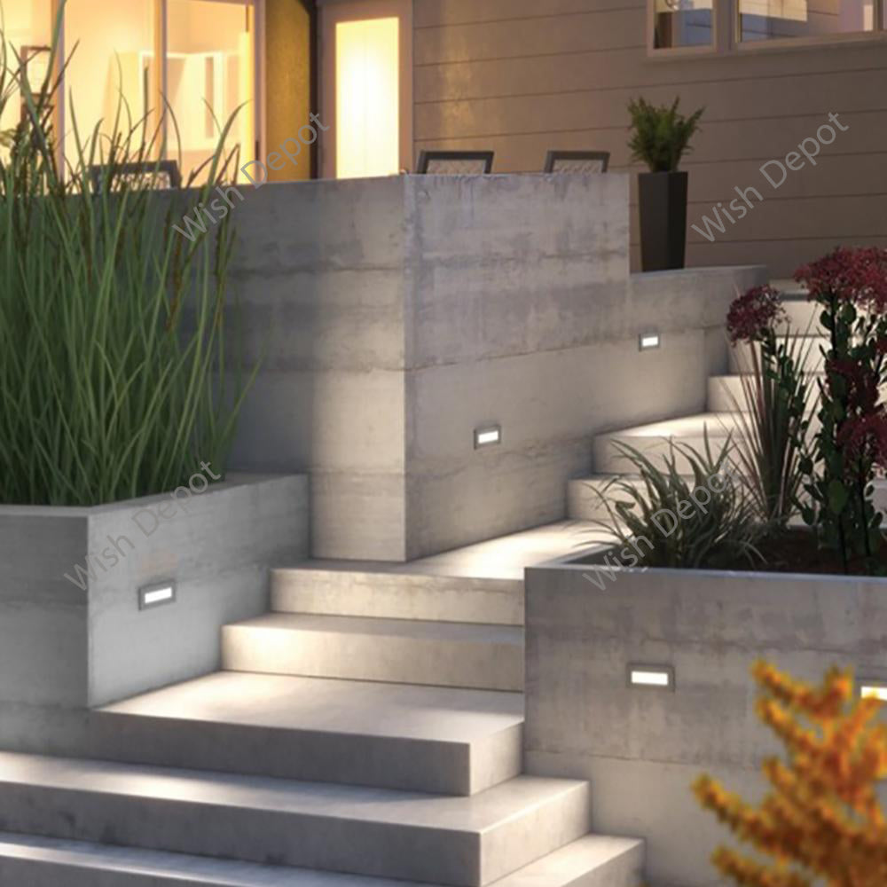 Low Voltage Cast Aluminum Rectangular Surface Mount LED Step or Deck Light