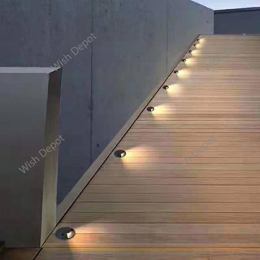 Low Voltage Cast Aluminum Round Surface Mount LED Step or Deck Light